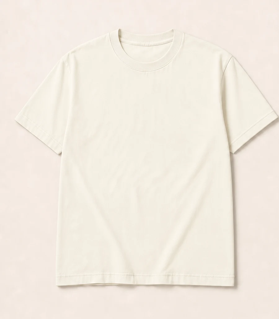 T-shirt with illustrative wording: We design for your shop.